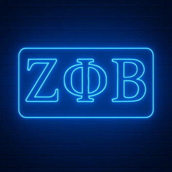 Zeta Phi Beta ΖΦΒ LED Neon Sign Celebrating Sisterhood and Scholarship