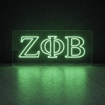 Zeta Phi Beta ΖΦΒ LED Neon Sign Celebrating Sisterhood and Scholarship