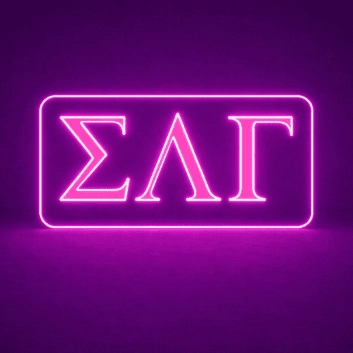 Sigma Lambda Gamma ΣΛΓ LED Neon Sign Celebrating Sisterhood and Empowerment