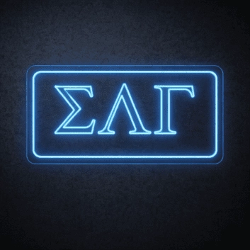 Sigma Lambda Gamma ΣΛΓ LED Neon Sign Celebrating Sisterhood and Empowerment