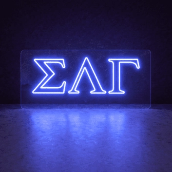 Sigma Lambda Gamma ΣΛΓ LED Neon Sign Celebrating Sisterhood and Empowerment
