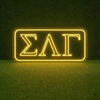 Sigma Lambda Gamma ΣΛΓ LED Neon Sign Celebrating Sisterhood and Empowerment
