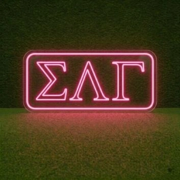 Sigma Lambda Gamma ΣΛΓ LED Neon Sign Celebrating Sisterhood and Empowerment