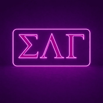 Sigma Lambda Gamma ΣΛΓ LED Neon Sign Celebrating Sisterhood and Empowerment
