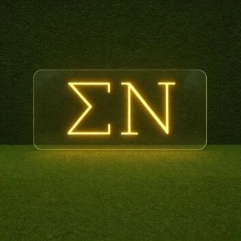 Sigma Nu ΣΝ LED Neon Sign Celebrating Brotherhood and Honor