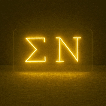 Sigma Nu ΣΝ LED Neon Sign Celebrating Brotherhood and Honor
