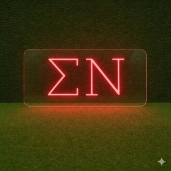 Sigma Nu ΣΝ LED Neon Sign Celebrating Brotherhood and Honor