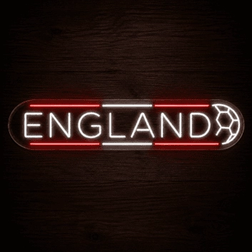England Soccer LED Neon Sign English Football Neon Light Wall Decor for Sports Bar Game Room