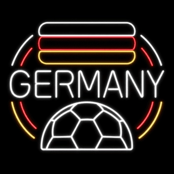 Germany Soccer LED Neon Sign German Football Neon Light Wall Decor for Sports Bar Game Room