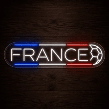 France Soccer LED Neon Sign French Football Neon Light Wall Decor for Sports Bar Game Room