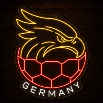 Germany Soccer Eagle LED Neon Sign Football Neon Light Wall Decor for Sports Bar Game Room