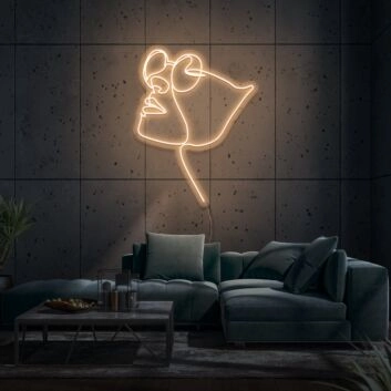 Face With Glasses LED Sign