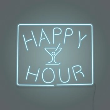 Customize Happy Hour LED Neon Sign