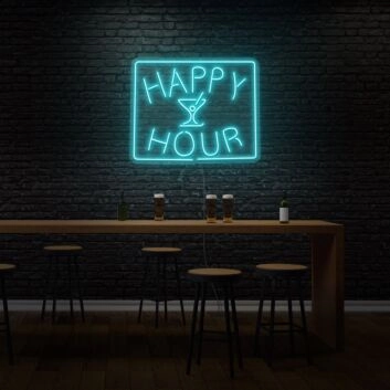 Customize Happy Hour LED Neon Sign