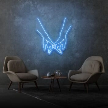 Intertwined Little Finger Aesthetic Neon Light