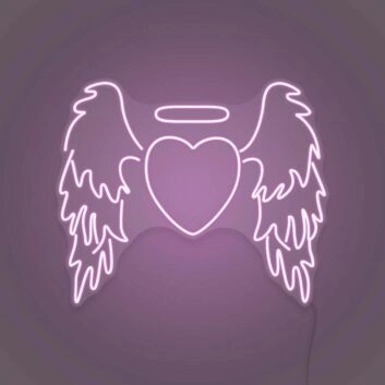 Angel Heart LED Neon Sign