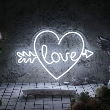 Arrow Heart Love Custom Neon Sign