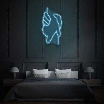Two holding hands LED neon sign