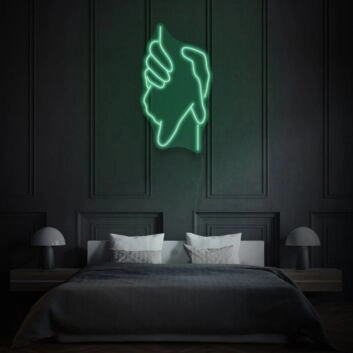 Two holding hands LED neon sign