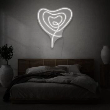 Doodle heart LED neon sign