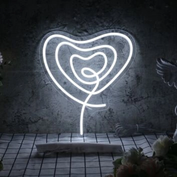 Doodle heart LED neon sign