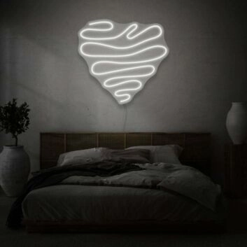 Squiggle Heart LED Neon Sign
