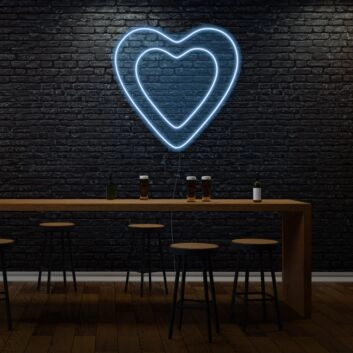 Heart in Heart LED Light Sign
