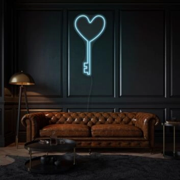 Heart Key LED Neon Sign