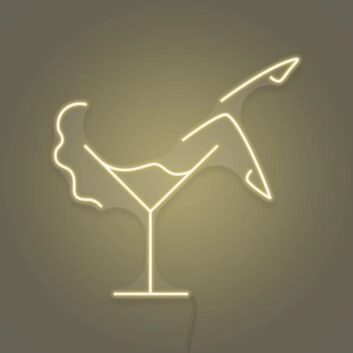 Martini Glass LED Neon Sign