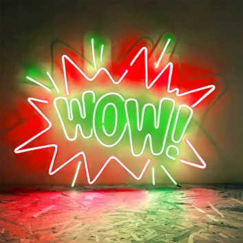 Wow! Neon Light Sign