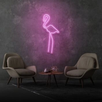 Flamingo room neon sign