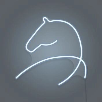 Minimalist Horse Head Neon Lights