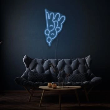 Peeking Bunny LED Neon Sign