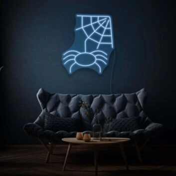 Spider With Web LED Neon Sign