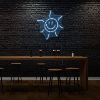 Smiling Sun LED Light Sign