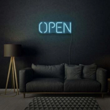Minimalist Open Neon Sign Sleek and Simple Design for Modern Appeal