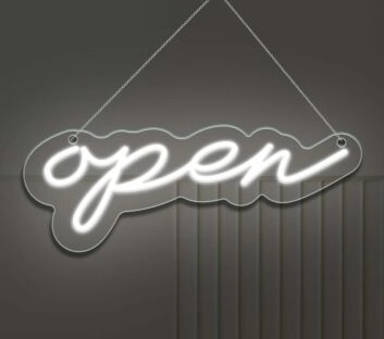 Open Neon Sign Welcoming Glow for All