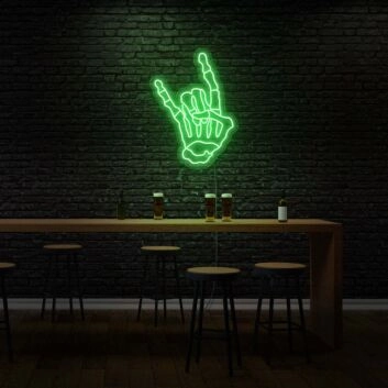 Devil&#039;s Horns Neon Mischievous and Bold