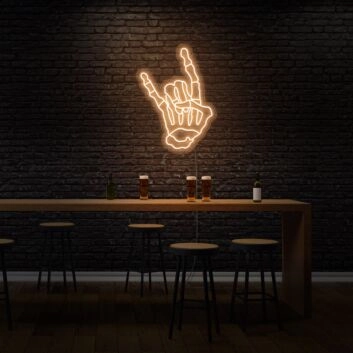 Devil's Horns Neon Mischievous and Bold