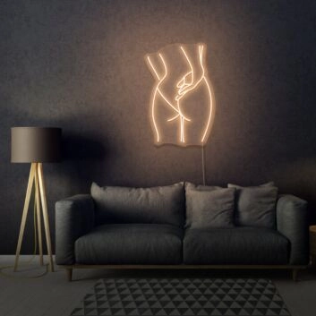 Sexy Woman Butt Aesthetic Neon Bold and Beautiful