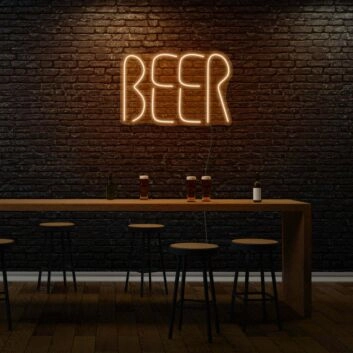 Beer Neon Lettering Celebrating the Brew Life