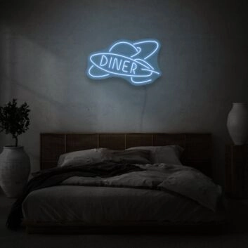 Customize Diner in Space Neon Out-of-this-World Eating Experience