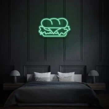 Sandwich Neon Hearty Comfort Food in Light