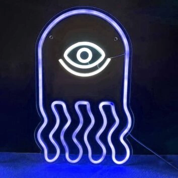 Golden All-Seeing Eye  Neon Sign