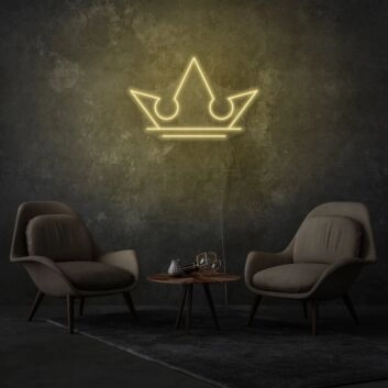 Royal Crown Neon Elegance and Regal Charm