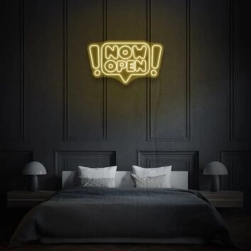 Customize Now Open Neon Writing in Comic Cloud Playful and Inviting