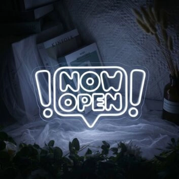 Customize Now Open Neon Writing in Comic Cloud Playful and Inviting