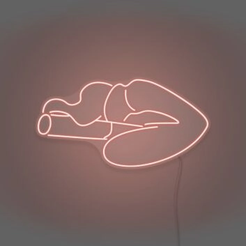 Smoking Lips Neon Seductive Glow with an Edge