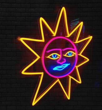 Sun Grandpa Avatar Neon Sign