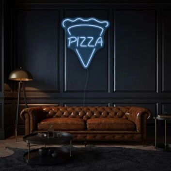 Customize Vertical Pizza Neon Personalized Pizzeria Decor